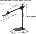 HVAYING Overhead Phone and Camera Mount Stand for YouTube Live Video Cooking Makeup and Crafts - Compatible with iPhone Logitech Webcam