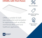 Lithonia Lighting CPANL 2x4 LED Flat Panel Light, 2 ft. by 4 ft. LED Light Panel, Ceiling Lighting Fixture, 4000 Lumens, 3500K/4000K/5000K Switchable CCT, Includes Direct Ceiling Mount Bracket, White