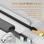 RPXRPXSide Open One Cord Cable Raceway Wire Cover for Cords, Our Cable Track is Best Suited for one Wire (Diameter <0.27"),Wire Raceway Management Cable Concealer Channel (Grey, 390in)
