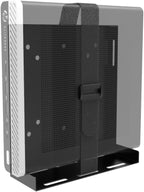 JINGCHENGMEI Universal Wall and VESA Mount -Adjustable Mount with Straps for Small Computers, UPS, Modems, Cable Boxes or Other Electronic Devices, Metal, Black