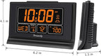 DreamSky Digital Alarm Clock with Battery Backup, 5 Inch Large Display, Auto Set Clock, USB Charging Ports, 12/24H