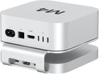 Akyyajaure Mac mini Hub: 9 in 1 Aluminum Stand & Dock for Mac mini M4 Pro with M.2 NVMe SSD Enclosure, 10Gbps USB-A*2, SD/TF Card Readers, USB 2.0
