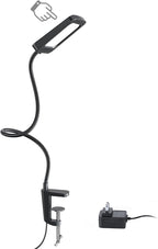 TROND LED Desk Lamp with Clamp, 1000LM Super Bright 3-Level Dimmable Desk Light 6000K Daylight, Extra-Long Flexible Gooseneck Clip on Light, Eye-Care Clamp Lamp for Painting, Workbench,Reading