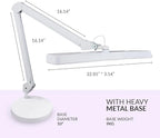 Neatfi (New Model) XL 2,500 Lumens LED Task Lamp, 5 Light Modes, 3000-6000K Correlated Color Temperature, 30W, Dimmable, 324 Pcs SMD LED, Desk Light for Home, Office (CCT with Base, White)