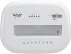 Aurora AU1060MA Professional Grade 10-Sheet High Security Micro-Cut Paper and Credit Card Shredder/ 60 Minutes/Security Level P-5, White, AU1060MA 10-Sheet High Security Microcut