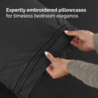 Split Head King Sheet Set – 4 Piece Flex Split Top King Sheets for Adjustable Beds - Fits 14” to 16" Mattress w/ Deep Pockets - Ultra-Soft, Breathable & Cooling - Luxury Bedding & Wrinkle Free - Black