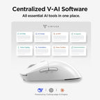 Virtusx Jethro AI Mouse - Voice & Audio Recorder for Lecture & Meeting, Centralized Software with Voice Typing, Writing Tools, Transcribe, Translate & Summarize, Wireless Mouse for Computer, Laptop