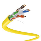 Dripstone CAT6 Ethernet Cable 1000ft Bulk Network LAN Wire 23AWG Solid UTP 550MHz High-Speed Internet Cable Gaming, Streaming, Office, Home Use, Pull Box, Cat6 Bulk, Stable Connectivity - Yellow