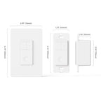 TREATLIFE 3 Way Smart Dimmer Switch 2 Pack, 2 Master Dimmer Switch Compatible with Alexa, Google Assistant, 2.4GHz WiFi Light Switch APP Remote Control, Neutral Wire Needed, Schedule, No Hub Required