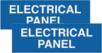 All Quality Basic Electrical Panel Sign - Fire Regulation Safety Compliance Sign - Blue - Large (2 Pack)