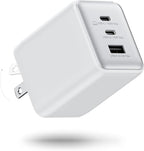 Wegear 100W USB C Charger Block, 3-Port Compact Foldable Power Adapter USB Wall Charger for MacBook Pro/Air, Dell XPS, iPad Pro, iPhone Series, Galaxy S25/S24, and More