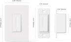 TREATLIFE Smart Dimmer Switch 4 Pack, Single Pole Smart Switch Works with Alexa and Google Home, Neutral Wire Required, 2.4GHz WiFi Dimmer Light Switch for LED, CFL, Incandescent Bulbs