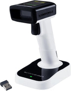 ScanAvenger Wireless Portable 1D with Stand Bluetooth Barcode Scanner: Hand Scanner 3-in-1, Cordless, Rechargeable Scan Gun for Inventory (1D&2D with LCD Display and Upgraded Next Gen Stand)