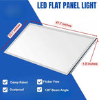 2x4 LED Flat Panel Light – LED Panel Flat Ceiling Light, Dimmable Flicker-Free 2x4 Ceiling Light for Drop Ceilings with Color & Wattage Selectable (Pack of 12)