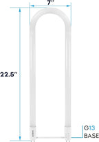 Luxrite U Bend LED Tube Light, T8 T12, 17.5W (32W Equivalent), 3 Colors 3500K | 4000K | 5000K, 2100 Lumens, Fluorescent Light Tube Replacement, Direct or Ballast Bypass, UL Certified, G13 Base, 6-Pack