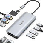 USB C Laptop Docking Station Dual Monitor HDMI for Dell HP 11 in 1 Type USB C Hub Triple Display Multiport Adapter Dongle to 2 HDMI 4K Ethernet 4 USB PD SD TF VGA for MacBook Lenovo Surface