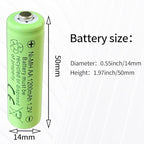 Rechargeable AA Batteries,1200 mAh, NiMH, Recharge up to 1000x Times, Pre-Charged 12-Count