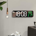 Gigicloud LED Wall Clock - 3 Level Dimmer Brightness Digital Clock With Temperature, Humidity, and Alarm for Bedroom, Office