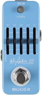 MOOER Micro EQ equalizer pedal, 100 Hz ~ 4 kHZ range, 5 banks adjustment and global gain adjustment (G graph)