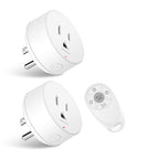 Remote Control Outlet,Greencycle Remote Light Switch and 2 Plugs,Wireless Light Switch,500ft Range,No Wiring Needed,15A/1500W for Household Appliances,FCC Certified,White