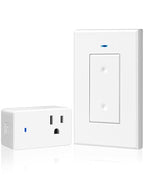 WILAWELS Mini Remote Control Outlet Wireless Light Switch, Programmable and Removable Remote Outlet Switch Kit for Lamps, Fan, Home Appliance, 100ft RF Range, No Wiring, FCC Listed W08RC1106