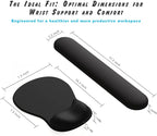 ErgoComfort Gel Wrist Rest Mouse Pad-Ergonomic Office Mousepad with Wrist Support-Non-Slip, Design Desk Accessories Mat for Home&Game Decor (09PinkSerenity Set)