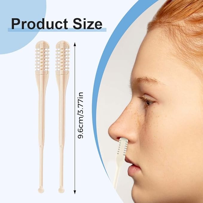 ROWPOZ 2-in-1 Nasal Hair Cutter, Durable Double Sided Trimmer Mini Nose Trimmer, Lightweight Nose Grooming Tool for Travel (A-12Pcs)
