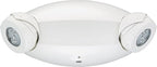 Lithonia Lighting Quantum Emergency Light, Contemporary Commercial LED Emergency Lights with 2 Aimable Lamp Heads, Ceiling or Wall Mount, White Thermoplastic, 120/277V Dual Voltage (ELM4L)