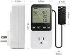 KETOTEK Humidity Controller Outlet Plug with Sensor, Digital Humidistat Switch 120V with Alarm for Greenhouse Mushroom Humidifier Dehumidifier