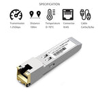 OPSTRAN 1000BASE-T SFP RJ45 Copper Transceiver Module Compatible with Cisco Meraki MA-SFP-1GB-TX 100m Cat5e/6 10 Pack