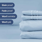 Full XL Bed Sheet Set - 4 Piece Extra Long Extended Full XL Sheets - Soft, Breathable & Cooling - Fits 8” to 16" Mattress w/ Deep Pockets - 54" x 80" - Easy-Fit, Wrinkle & Fade Resistant - Sky Blue