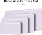 Aothia Large PU Leather Desk Pad Protector – Non-Slip Mouse Pad & Writing Mat for Office/Home, Waterproof, Easy to Clean (48" x 17", Soft Lavender)