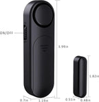 AKOYU Window and Door Alarm When Opened (2 Pack) for Kids Safety/Home Security, Wireless Opening Sensor Alarms for Sliding Glass Door, 120dB Burglar Alert, Ideal for Business,Garage,Apartment, Black
