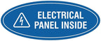 Signs ByLITA Oval Electrical Panel Inside Sign (Blue) - Small 2 Pack
