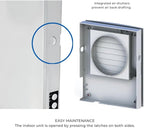 VENTS-US TwinFresh Expert RW1-85-2 V.2 Ductless Through the Wall Ventilation Fan with WiFi & Remote Control, MERV 13 Air Filtration - Great for Home Renovations, New Builds, or Tiny Homes