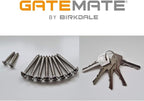 GateMate Long Throw Gate Lock, Euro Profile Gate Lock for Sheds, Gates & Garage Doors, Keyed Outside & Inside Thumb Turn, 316 Stainless Steel, for Wooden Gates & Doors Up to 2” (50mm), 5 Keys