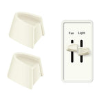 Hoolerry 2 Pcs Dimmer Switch Knob Dimmer Replacement Knob Compatible Replacement Set of Two Split for Compatible with Lutron Skylark Fan Speed & Light Control (Beige)