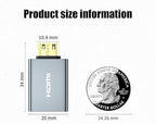 Vay Forwarg mini HDMI to HDMI 2.0 Adapter Cables, high-Definition 4K60Hz, Aluminum Alloy Shell, Gold-Plated Plug, Suitable for Tablets, EOS 5D Mark IV Cameras, laptops
