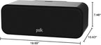 Polk Signature Elite ES30 Center Channel Speaker, Home Theater Speakers, Hi-Res Audio Certified, Dolby Atmos & DTS:X Compatible, 1" Tweeter & Two 5.25" Woofers, Dual Power Port Bass, Stunning Black