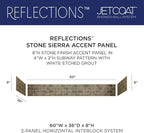 Miseno MSW-603696RFL Readyset 60" X 36" X 96" Fifteen Panel Alcove Shower Wall Kit - Stone Sierra