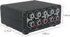 TENEALAY 3 in 2 Out RCA Stereo Audio Switch Input Signal Source Switcher Selector Splitter Box -RC32