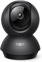 Tapo 2K Indoor Pan/Tilt Wired Security Camera - Works as a Baby Monitor & Pet Camera, Motion Detection, 2-Way Audio, Siren, Night Vision, Subscription-Free Local Storage or Optional Cloud, Black, C211