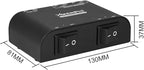 Xtrempro 61048 2 to 4 Way Speaker Switch, 1 in 2 Out to 1 in 4 Out Way Pair Stereo Speaker Selector W/Terminal Clamps Metal Non-Slip Box - Black (1 x 2 Way)
