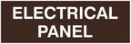 All Quality Basic Electrical Panel Sign - Fire Regulation Safety Compliance Sign - Dark Brown - Small (1 Pack)