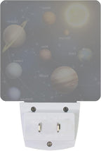 Smoaffly Planet Solar System Universe Galaxy Space Night Light Plug-in LED Nightlights Auto Sensor Night Lamp Dusk-to-Dawn Lamp Home Decor for Nursery Children Girls Boys