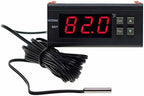 bayite DC 12V Fahrenheit Digital Temperature Controller 10A 1 Relay with NTC 10K Sensor