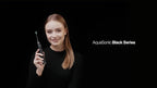 Aquasonic Black Series Ultra Whitening Toothbrush – ADA Accepted Electric Toothbrush- 8 Brush Heads & Travel Case – 40,000 VPM Electric Motor & Wireless Charging - 4 Modes w Smart Timer