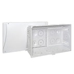 ICC 9” Plastic Structured Wiring Enclosure, Media Enclosure with Cover, Cable Management Box for Residential Structured Cabling, UL Listed, ICRESDC9PE