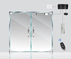 Door Access Control System 1200lbs Magnetic Lock Kit with ZL Bracket 4 Remote Controls Stainless Steel Exit Button