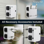 Outdoor Electrical Box, Cold-Rolled Steel Plate, Aluminum Alloy Back Beam, One-Piece Ventilation Design, IP65 Waterproof, Wall/Pole Mounted (17.7" x 13.8" x 7.9")